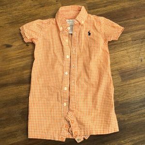 Kids Ralph Lauren Gingham Onesie